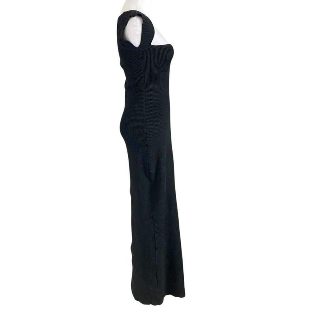 NWT PRINCESS POLLY EARTH CLUB LARISSA BLACK RIBBED KNIT MAXI DRESS - 12 - Picture 3 of 10